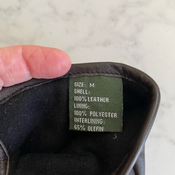 Thinsulate Brown Leather Gloves M - Picture 3 of 4